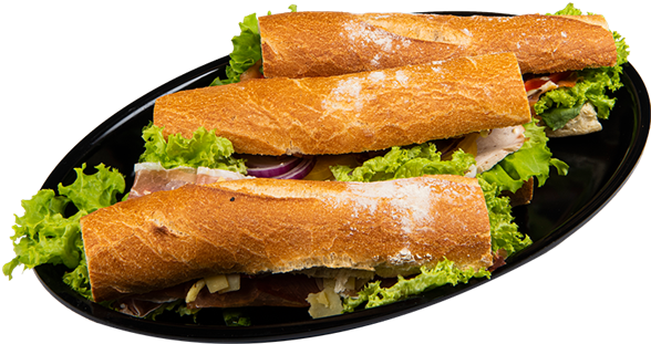 Sandwich i bageren flutes