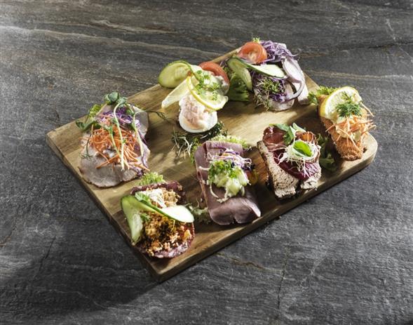 Smørrebrød m. 2 skiver pålæg